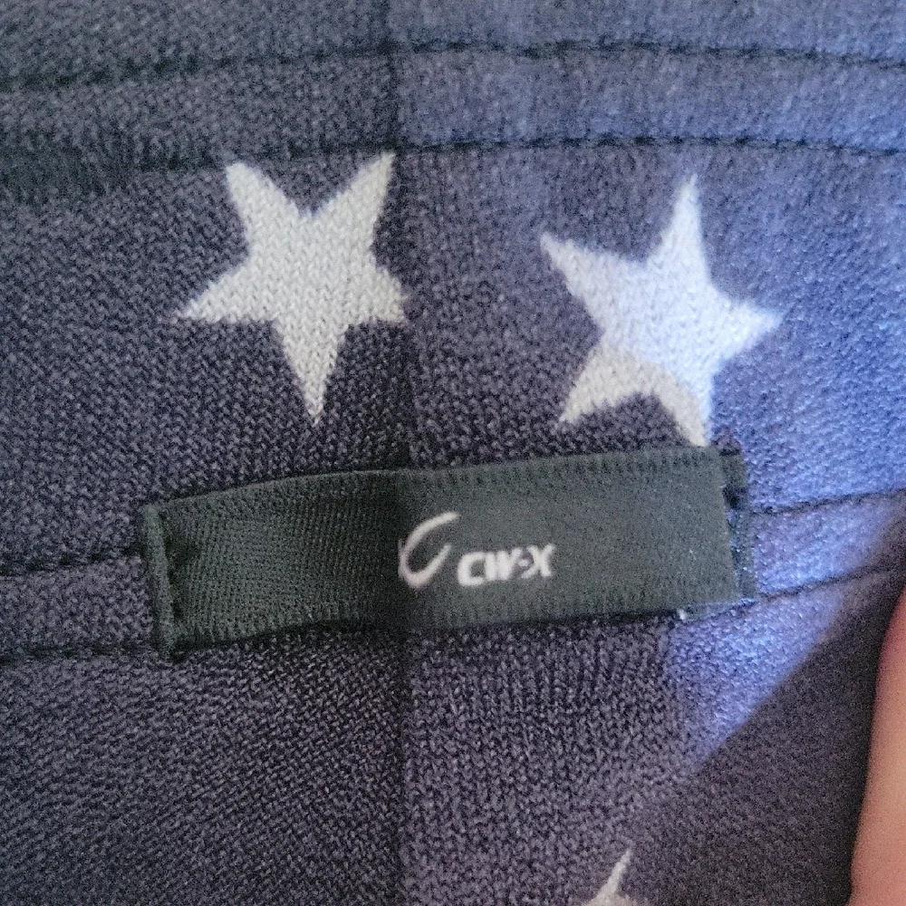 CW-X Black Leggings with White Stars - Picture 2 of 4